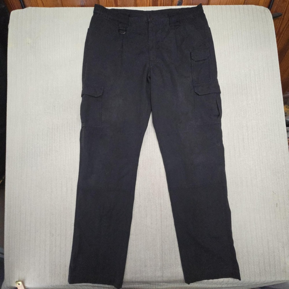 Propper Tactical Cargo Pants Mens 38 Black Elastic Waist Relaxed Fit Workwear